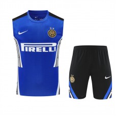 Inter Milan Adult Training Sleeveless Blue Football Kit 2025-26