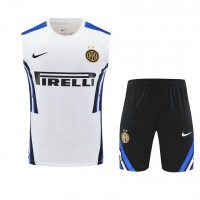 Inter Milan Adult Training Sleeveless White Football Kit 2025-26