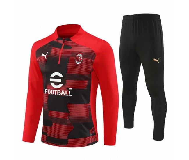 AC Milan Red Training Technical Football Tracksuit 2024-25