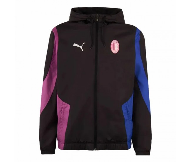 AC Milan Mens Pre-Match Woven Anthem Football Jacket 2023-24