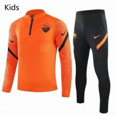 AS Roma Training technical Football tracksuit Yellow Kids 2020 2021