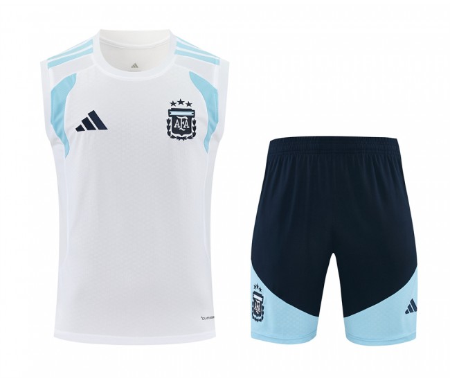 Argentina National Team Adult White Training Sleeveless Football Kit 2026