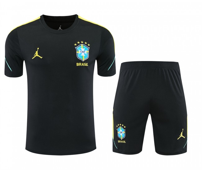 Brazil Adult Pre Match Black Football Kit 2026