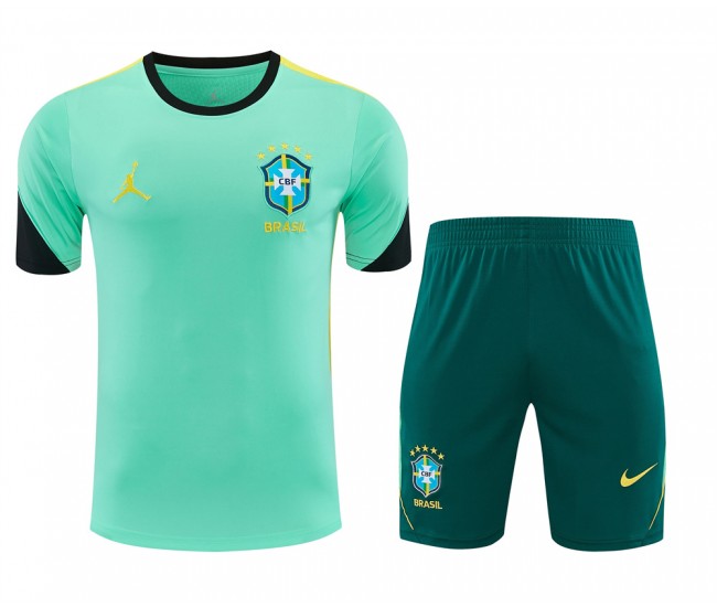 Brazil Adult Pre Match Green Football Kit 2026