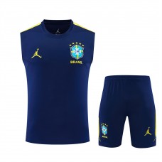 Brazil Adult Pre Match Sleeveless Navy Football Kit 2026 Brazil Adult Pre Match Sleeveless Navy Football Kit 2026