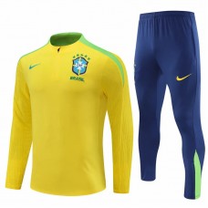 Brazil National Team Yellow Training Technical Football Tracksuit 2024-25
