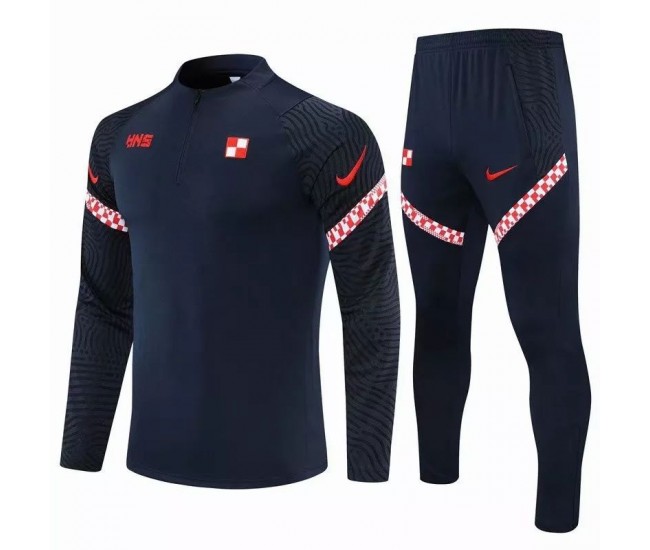 Croatia Training Soccer Presentation Tracksuit Black 2021 2022
