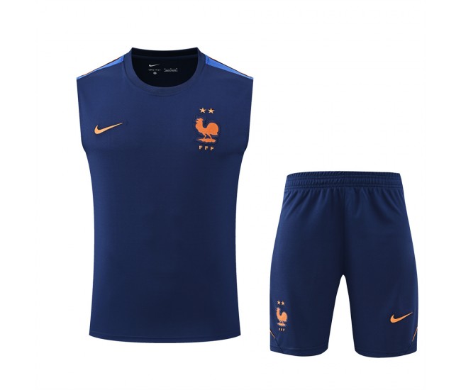 France Adult Pre Match Sleeveless Navy Football Kit 2026
