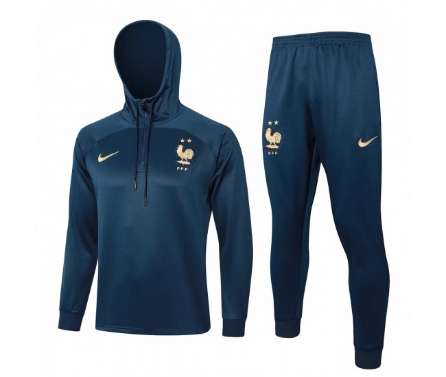 France Hooded Training Football Tracksuit 2024-25