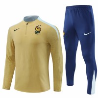 France National Team Gold Training Technical Football Tracksuit 2024-25
