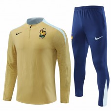 France National Team Gold Training Technical Football Tracksuit 2024-25