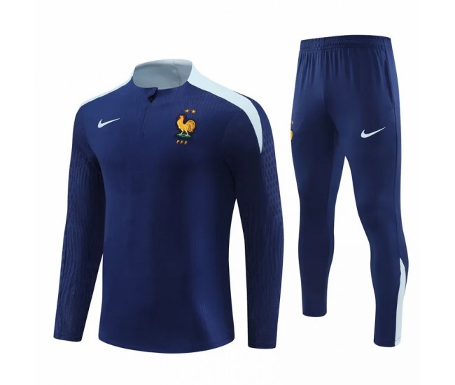 France National Team Navy Training Technical Football Tracksuit 2024-25