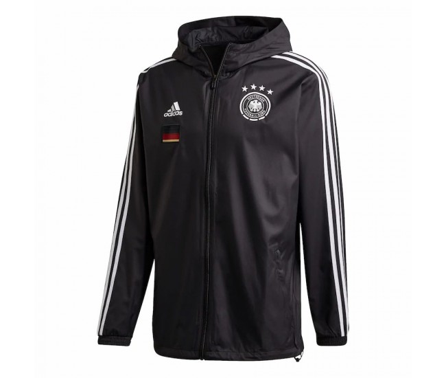 Germany 3 Stripes Windbreaker Black 2020 2021