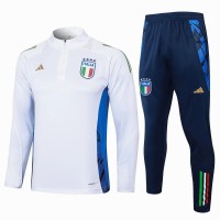 Italy White Training Technical Football Tracksuit 2024-25