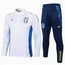 Italy White Training Technical Football Tracksuit 2024-25