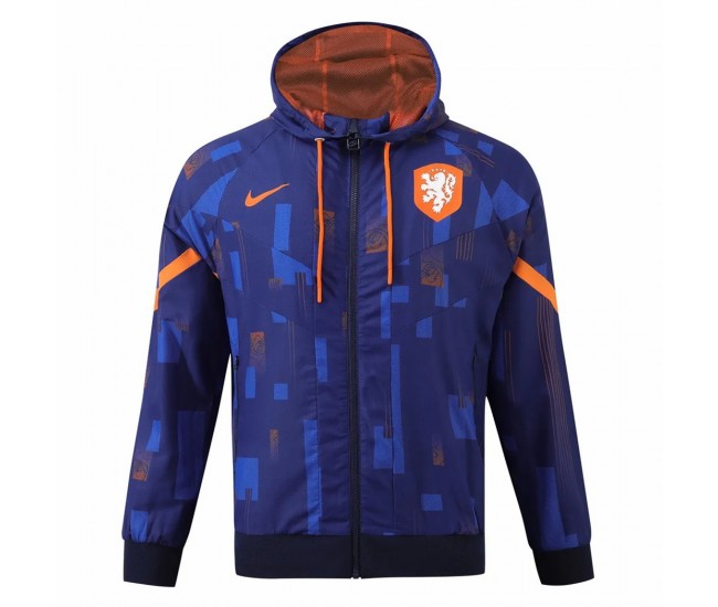 Holland Mens Blue Windbreaker Football Jacket 2024-25