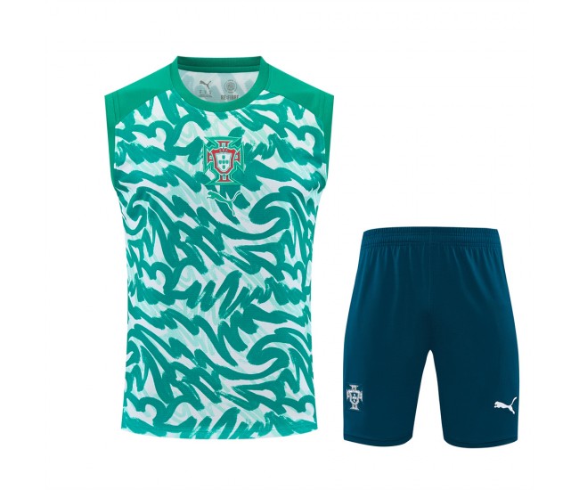 Portugal Adult Green Pre Match Sleeveless Football Kit 2026