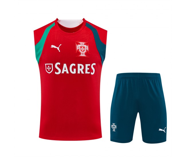 Portugal Adult Red Pre Match Sleeveless Football Kit 2026