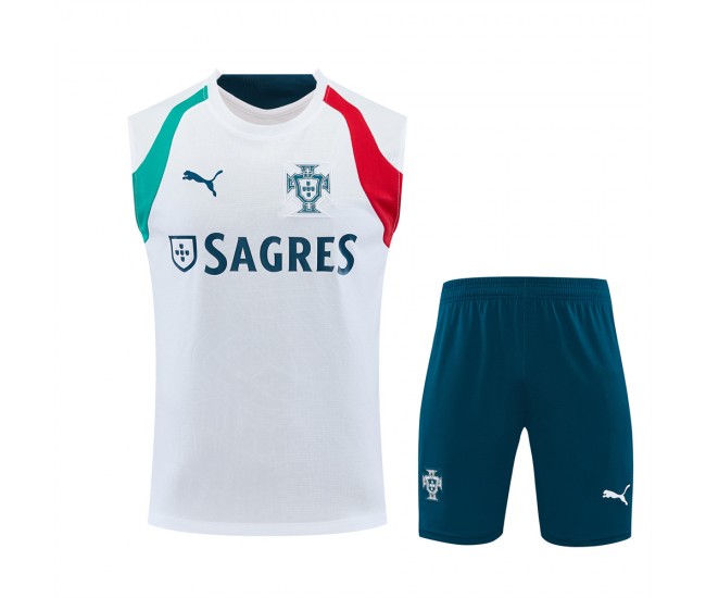 Portugal Adult White Pre Match Sleeveless Football Kit 2026