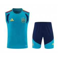 Spain Adult Blue Training Sleeveless Football Kit 2026 Spain Adult Blue Training Sleeveless Football Kit 2026
