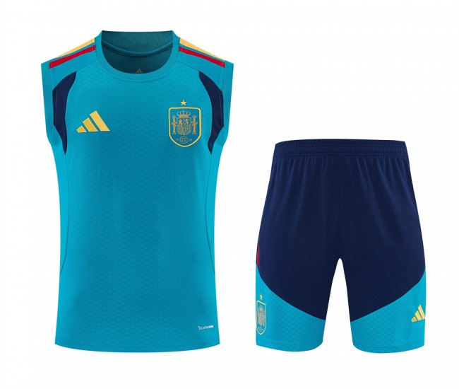 Spain Adult Blue Training Sleeveless Football Kit 2026