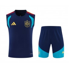 Spain Adult Navy Training Sleeveless Football Kit 2026 Spain Adult Navy Training Sleeveless Football Kit 2026