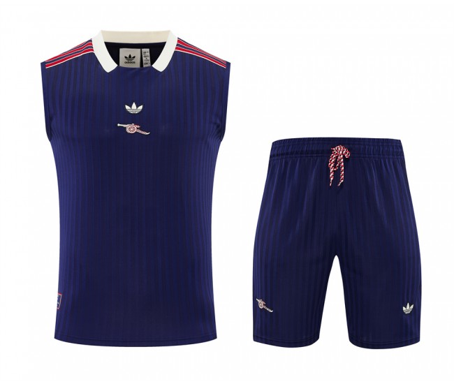 Arsenal Adult Navy Terrace Icons Sleeveless Football Kit 2025-26