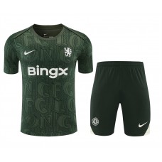 Chelsea Adult Pre Match Training Green Football Kit 2025-26 Chelsea Adult Pre Match Training Green Football Kit 2025-26