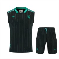 Liverpool FC Adult Terrace Icons Black Sleeveless Football Kit 2025-26