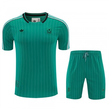 Liverpool FC Adult Terrace Icons Green Football Kit 2025-26