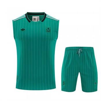 Liverpool FC Adult Terrace Icons Green Sleeveless Football Kit 2025-26