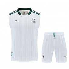 Liverpool FC Adult Terrace Icons White Sleeveless Football Kit 2025-26
