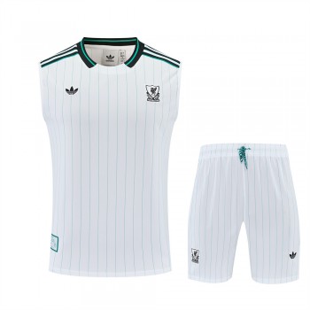 Liverpool FC Adult Terrace Icons White Sleeveless Football Kit 2025-26