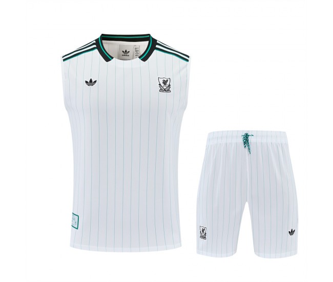 Liverpool FC Adult Terrace Icons White Sleeveless Football Kit 2025-26