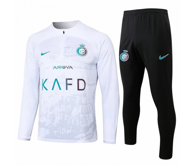 Al Nassr FC White Training Technical Football Tracksuit 2023-24