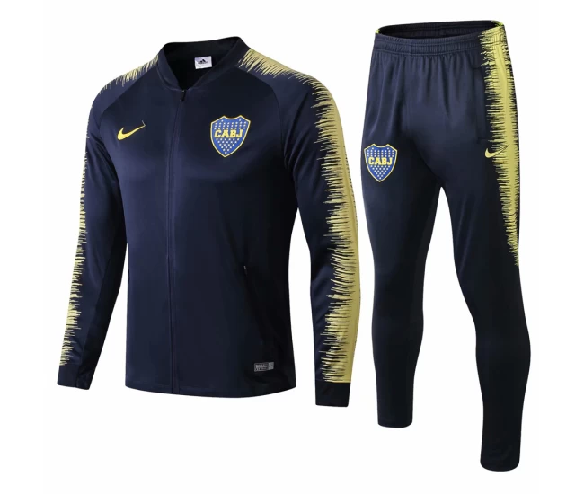 Boca Juniors Blue Stripe Training  Football Tracksuit 2018/19