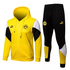 BVB Borussia Dortmund Yellow Hooded Presentation Football Tracksuit 2021-22