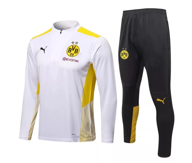 BVB Borussia Dortmund White Training Technical Football Tracksuit 2021-22