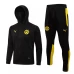 BVB Borussia Dortmund Black Hooded Presentation Football Tracksuit 2021-22