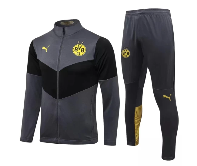 BVB Borussia Dortmund Grey Training Presentation Football Tracksuit 2021-22