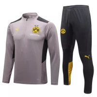 BVB Borussia Dortmund Grey Training Technical Football Tracksuit 2021-22