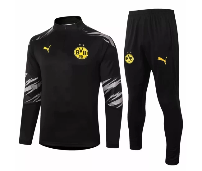 BVB Borussia Dortmund Training Technical Football Tracksuit 2020 Black