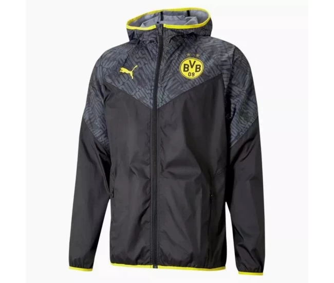 BvB Borussia Dortmund Windbreaker Jacket Black 2021 2022