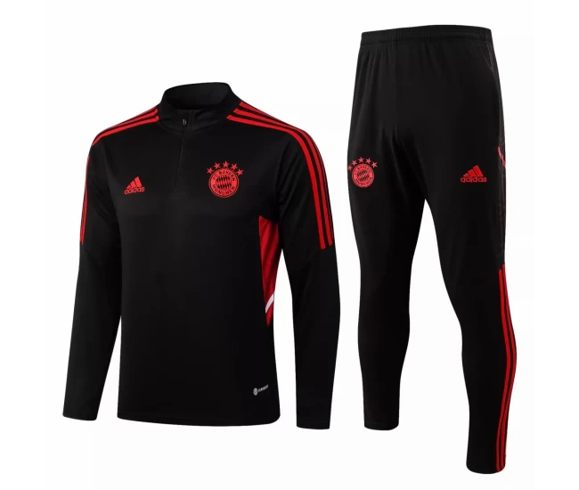 Bayern Munich Black Training Technical Football Tracksuit 2022-23