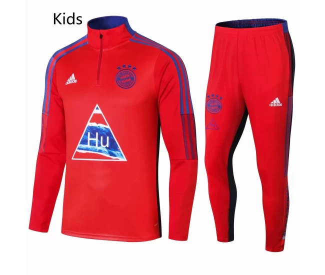 Bayern Munich Training Soccer Tracksuit Human Race Red Kids 2021