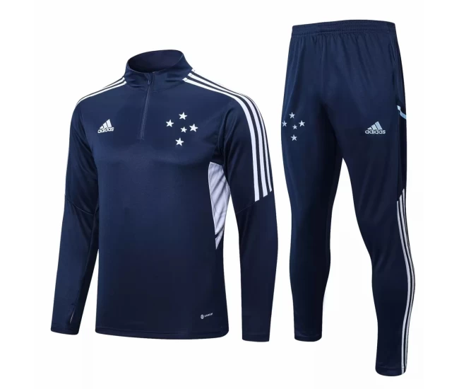 Cruzeiro Navy Training Technical Football Tracksuit 2022-23