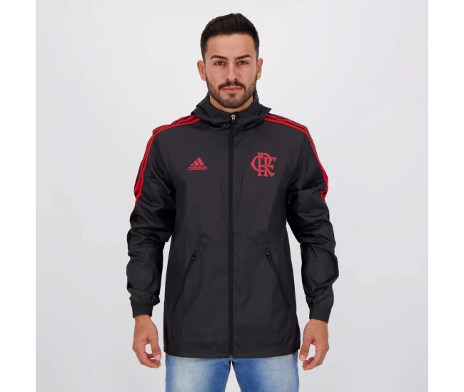 Flamengo Black Windbreaker Football Jacket