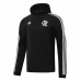 Flamengo Mens Windrunner Full Zip Hooded Football Jacket Black 2023-24