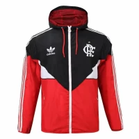 Flamengo Mens Windrunner Full Zip Hooded Football Jacket Red 2023-24