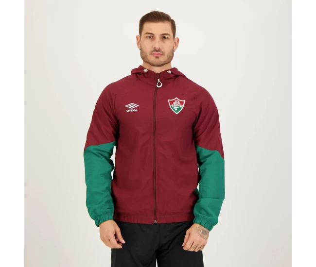 Umbro Fluminense Mens Travel Grena Football Jacket 2023-24